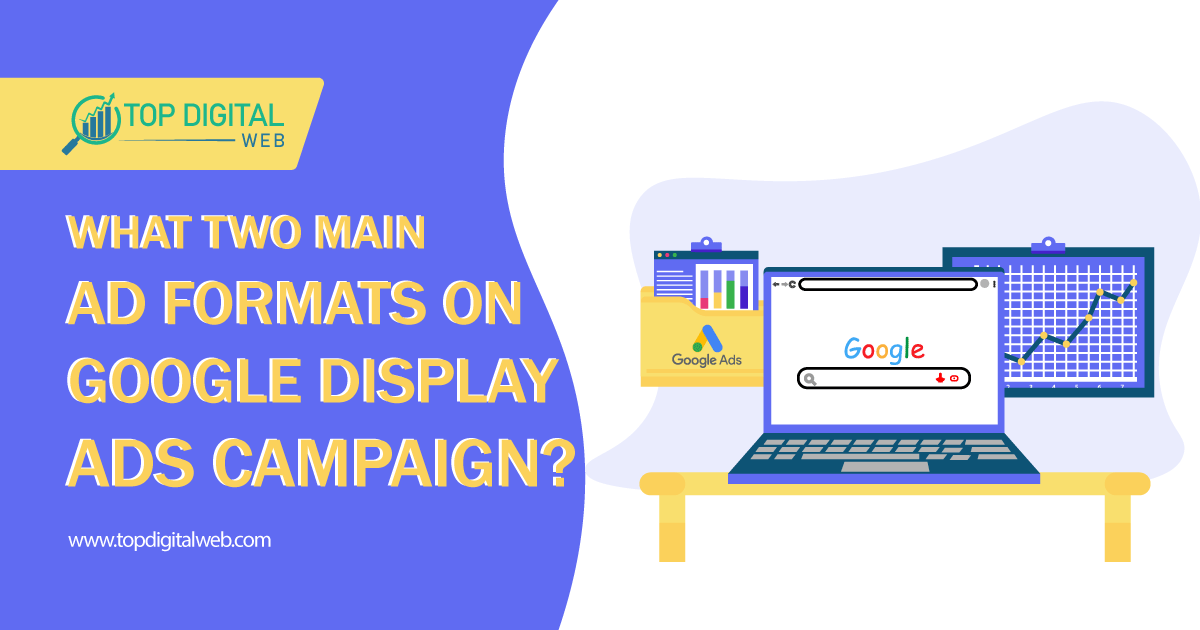 What two main ad formats on Google display ads campaign?